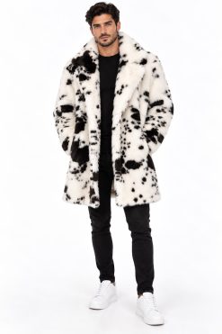 NH+ black cow מעיל פרה שחור לבן גברים