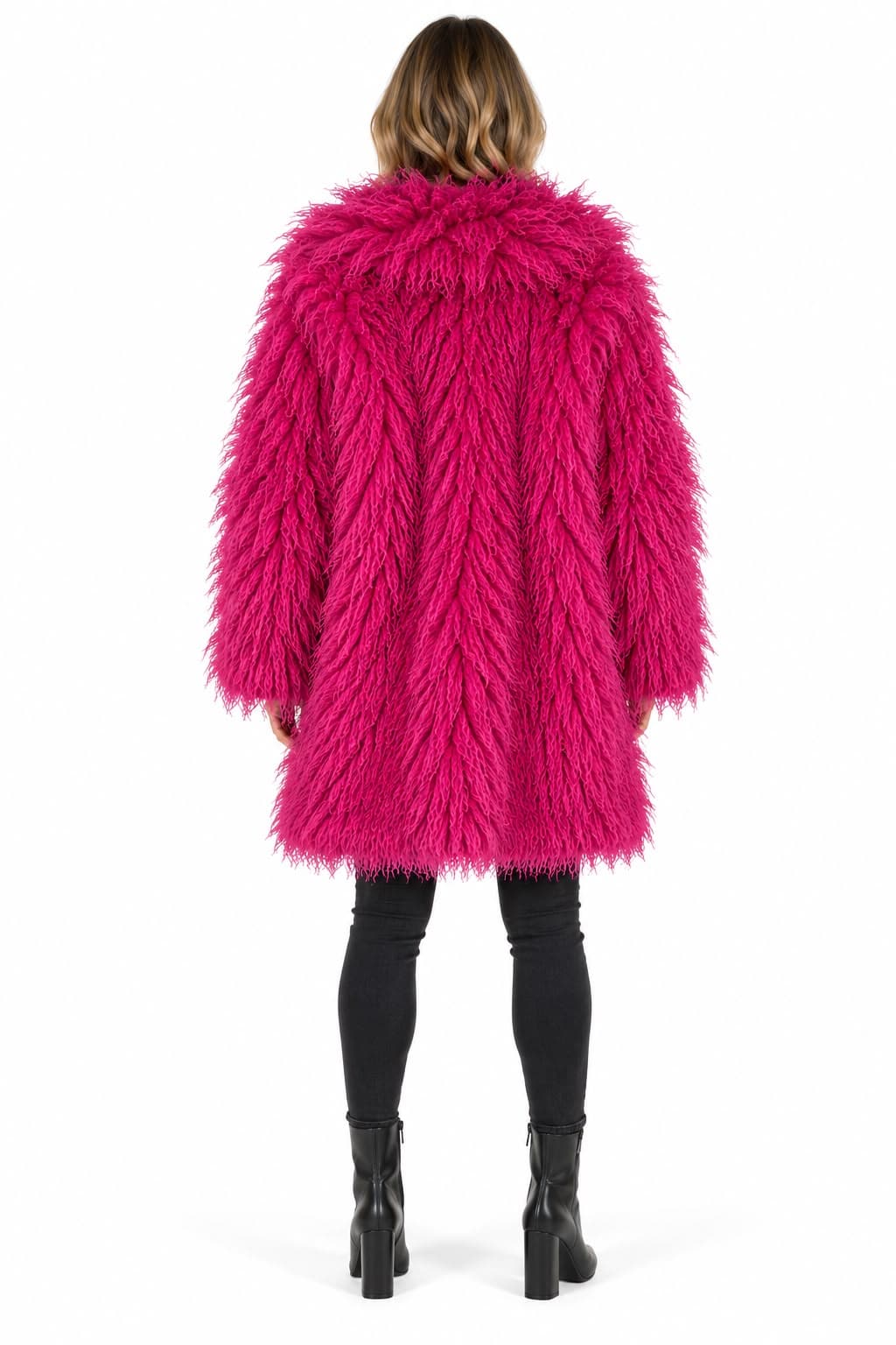 The coat nh- pink curl מעיל מתולתל ורוד
